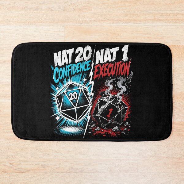 Item preview, Nat 20 Confidence Nat 1 Execution Critical Dice Art designed and sold by Fenay Designs.