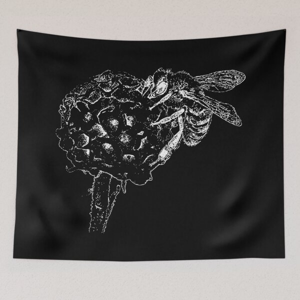 Item preview, Honey Bee on Golden Buddleia - Light Lines designed and sold by The Stippler Process.