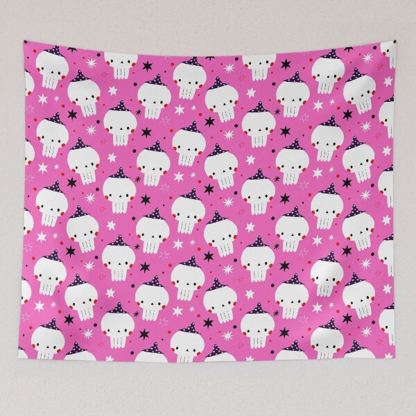 Item preview, Cute Halloween skulls and stars seamless pattern designed and sold by the-myro.