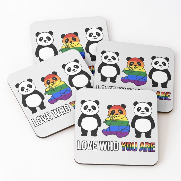 Item preview, Love Who You Are Rainbow Pride Pandas designed and sold by Numair  Baig.