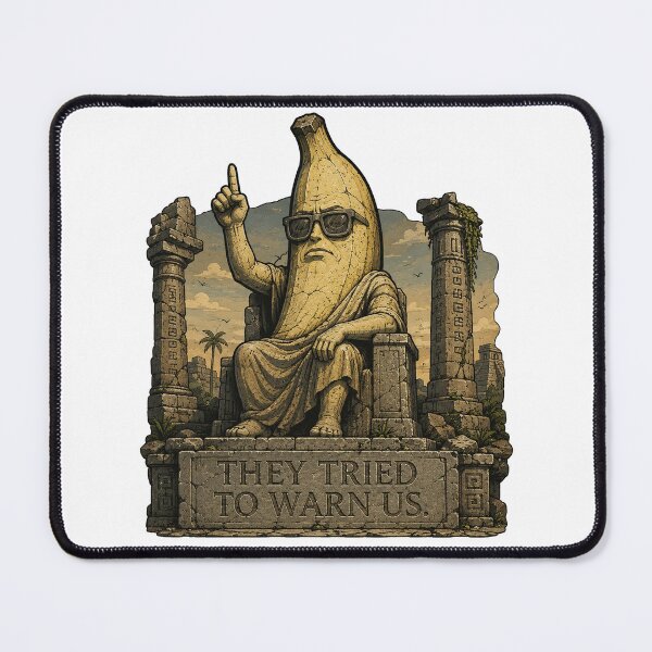 Item preview, They Tried To Warn Us Funny Ancient Banana Civilization Meme Design designed and sold by MonkiFlipp.