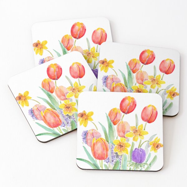 Item preview, spring bouquet with tulips daffodils and hyacinths  designed and sold by ColorandColor.