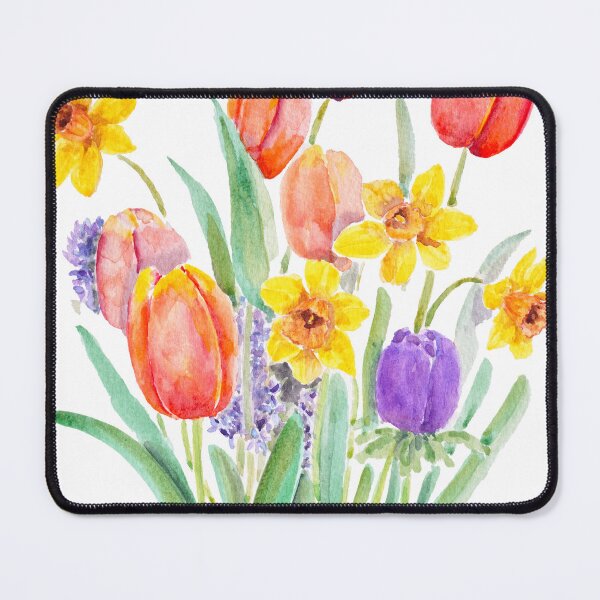 Item preview, spring bouquet with tulips daffodils and hyacinths  designed and sold by ColorandColor.