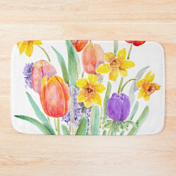 Item preview, spring bouquet with tulips daffodils and hyacinths  designed and sold by ColorandColor.