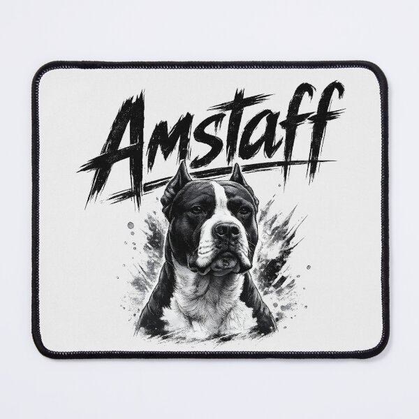 Item preview, Amstaff Power – American Staffordshire Terrier Monochrome Splash Art designed and sold by blankTeeShirt.