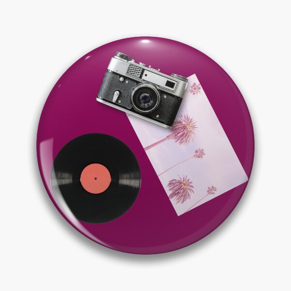 Item preview, Retro Camera and Vinyl Record Aesthetic Pink designed and sold by Theselinara.