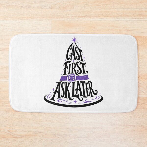Item preview, Cast First Ask Later Wizard Hat Fantasy Magic Design designed and sold by Fenay Designs.