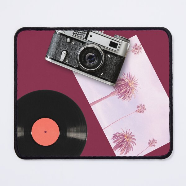 Item preview, Retro Camera and Vinyl Record Aesthetic Pink designed and sold by Theselinara.