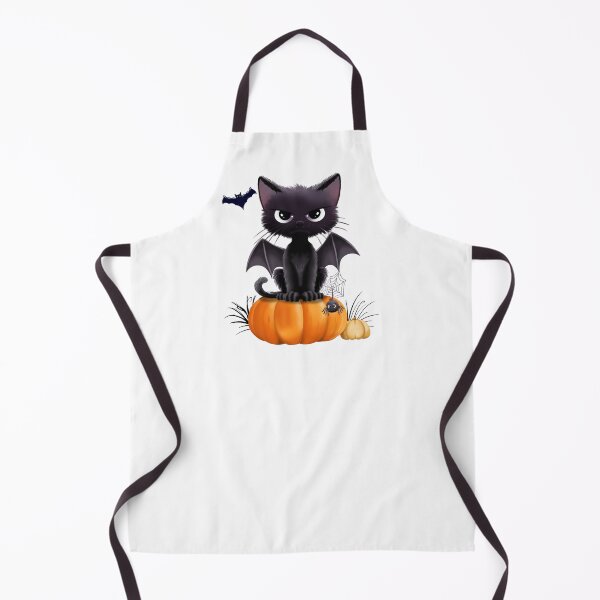 Item preview, Vampire Black Cat with Bat Wings Sitting on Halloween Pumpkin designed and sold by poonzapoon.