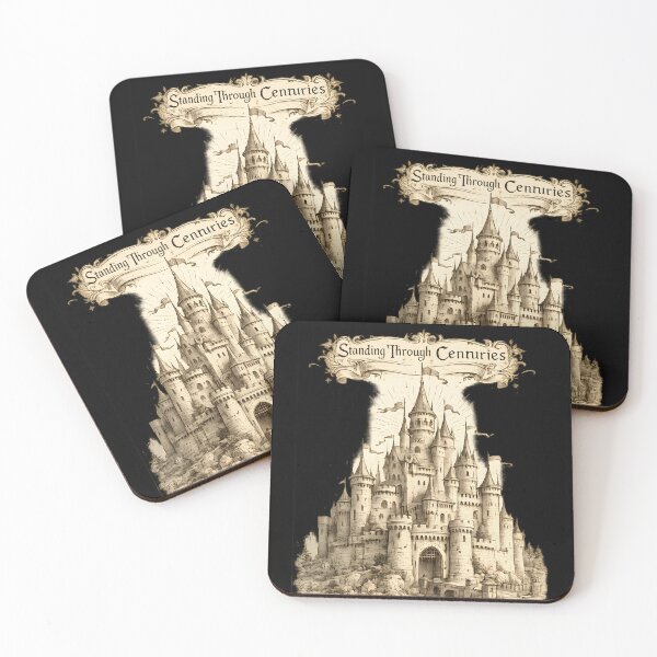 Item preview, Standing Through Centuries – Medieval Castle Historical Line Art Design designed and sold by ImaginedSpace7.