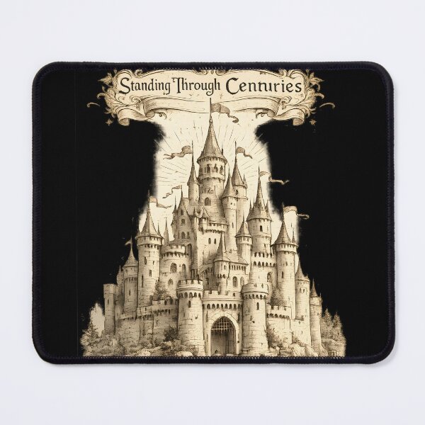 Item preview, Standing Through Centuries – Medieval Castle Historical Line Art Design designed and sold by ImaginedSpace7.