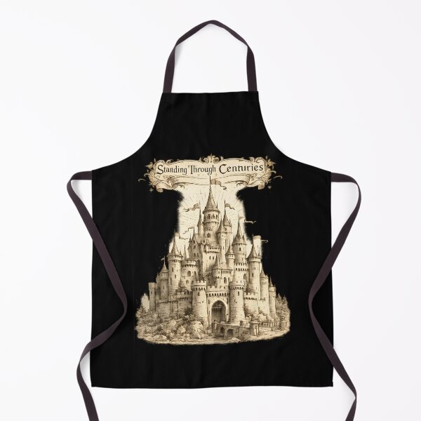 Item preview, Standing Through Centuries – Medieval Castle Historical Line Art Design designed and sold by ImaginedSpace7.