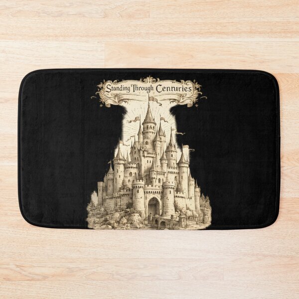 Item preview, Standing Through Centuries – Medieval Castle Historical Line Art Design designed and sold by ImaginedSpace7.