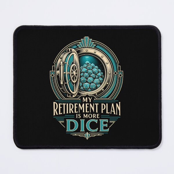 Item preview, My Retirement Plan Is More Dice Vault Fantasy RPG Graphic designed and sold by Fenay Designs.