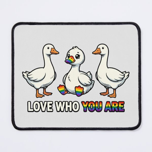 Item preview, Love Who You Are Rainbow Pride Geese designed and sold by Numair Baig.