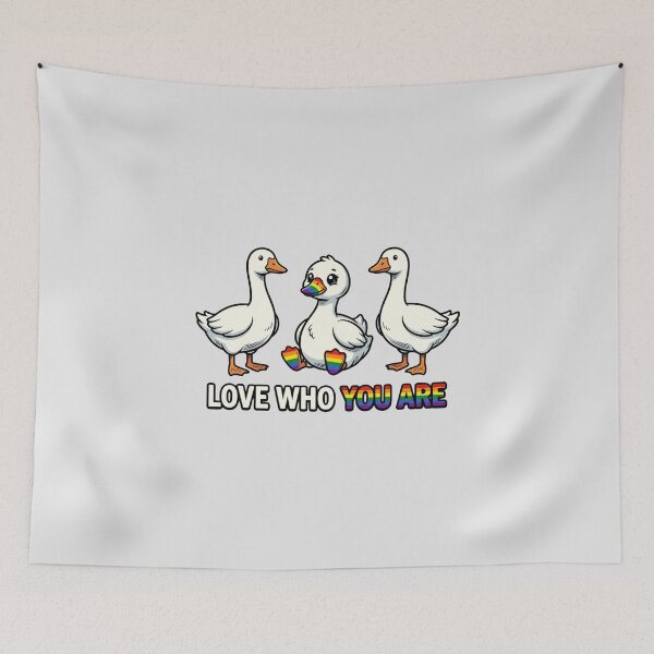 Item preview, Love Who You Are Rainbow Pride Geese designed and sold by Numair  Baig.