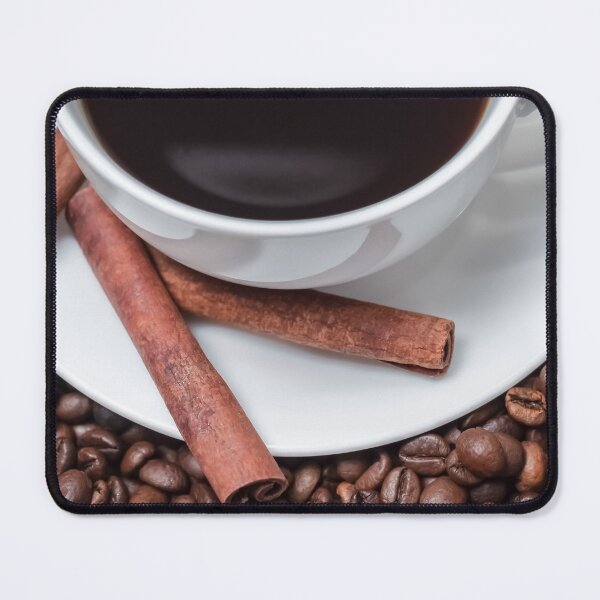 Item preview, Black coffee cup with cinnamon sticks and beans designed and sold by TanalyFlowers.
