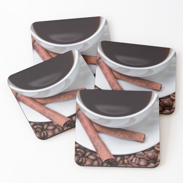 Item preview, Black coffee cup with cinnamon sticks and beans designed and sold by TanalyFlowers.