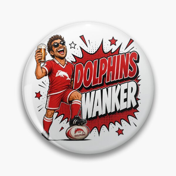 Item preview, Australian Dolphins NRL Wanker Funny Rugby League Fan Banter Design designed and sold by UrbanKangaroo.