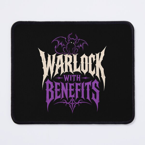 Item preview, Warlock With Benefits Funny Dark Fantasy Fiend Graphic designed and sold by Fenay Designs.