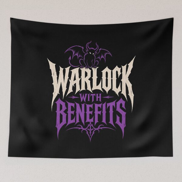 Item preview, Warlock With Benefits Funny Dark Fantasy Fiend Graphic designed and sold by Fenay Designs.
