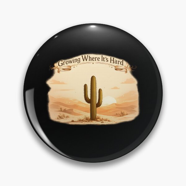 Item preview, Growing Where It’s Hard – Minimal Desert Cactus Sunset Design designed and sold by ImaginedSpace7.
