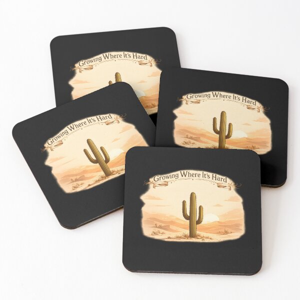 Item preview, Growing Where It’s Hard – Minimal Desert Cactus Sunset Design designed and sold by ImaginedSpace7.