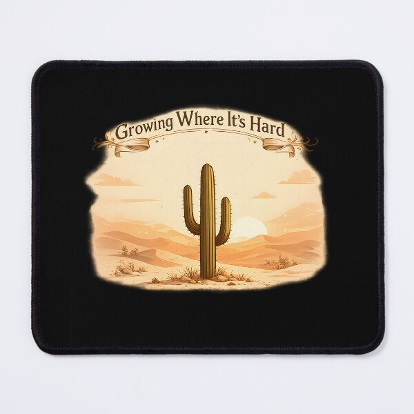 Item preview, Growing Where It’s Hard – Minimal Desert Cactus Sunset Design designed and sold by ImaginedSpace7.