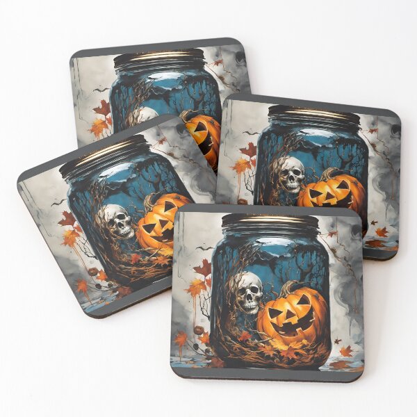 Item preview, Spectral Relics: Jarred Skull and Pumpkin Enigma designed and sold by BanaArtbyBB.