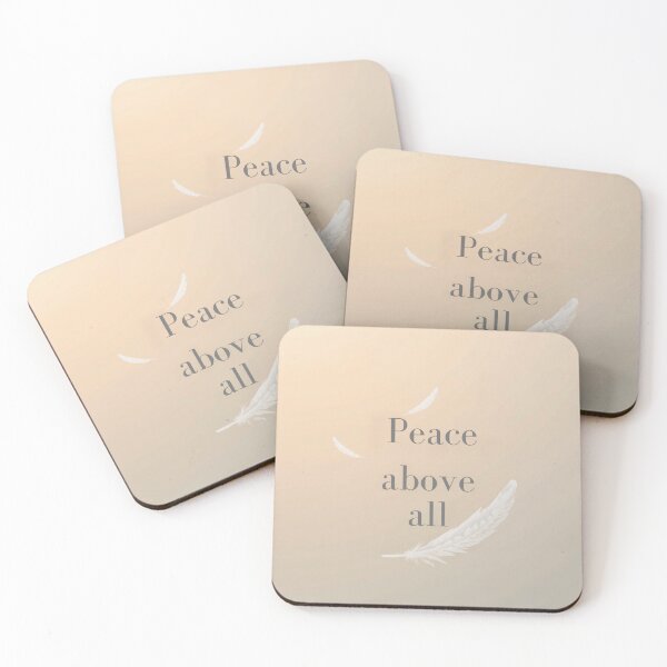 Item preview, Peace Above All – Calm Healing Affirmation Quote designed and sold by CosmicQuietLab.