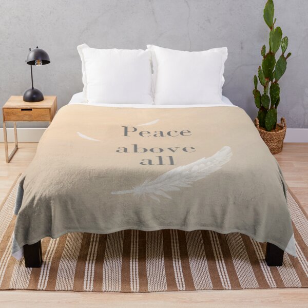 Item preview, Peace Above All – Calm Healing Affirmation Quote designed and sold by CosmicQuietLab.