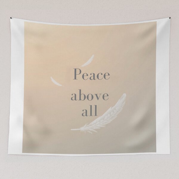 Item preview, Peace Above All – Calm Healing Affirmation Quote designed and sold by CosmicQuietLab.