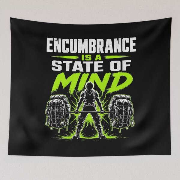 Item preview, Encumbrance Is A State Of Mind Heavy Loot RPG Graphic designed and sold by Fenay Designs.
