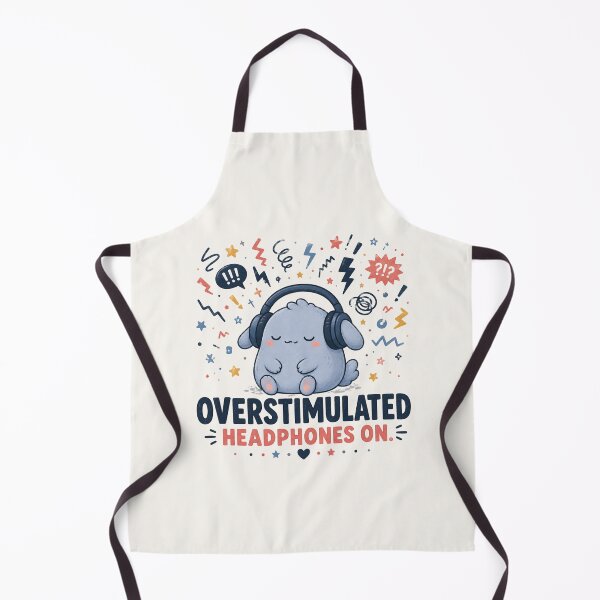 Item preview, Overstimulated Headphones On - Funny Sensory Overload Neurodivergent Design designed and sold by BlackSector77.