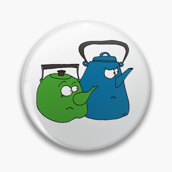 Item preview, Funny Teapots Tea Time Drama Sticker | Sarcastic Kitchen Humor Art designed and sold by MyxaART.