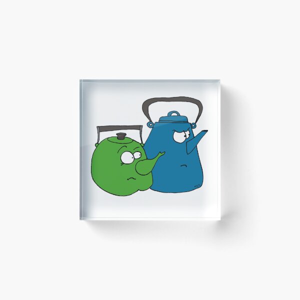 Item preview, Funny Teapots Tea Time Drama Sticker | Sarcastic Kitchen Humor Art designed and sold by MyxaART.