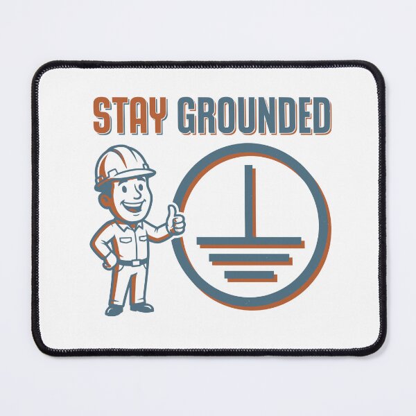 Item preview, Stay Grounded - Funny Retro Electrician Ground Symbol Gift designed and sold by Sekla-Studio.