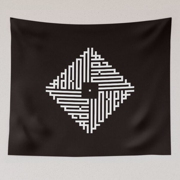 Item preview, AARON | White  | Modern Geometric Kufi Calligraphy | From Name to Art   designed and sold by FOR YOUR NAME.