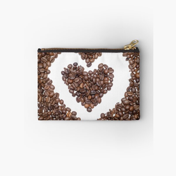 Item preview, Coffee beans heart shape pattern on white background designed and sold by TanalyFlowers.