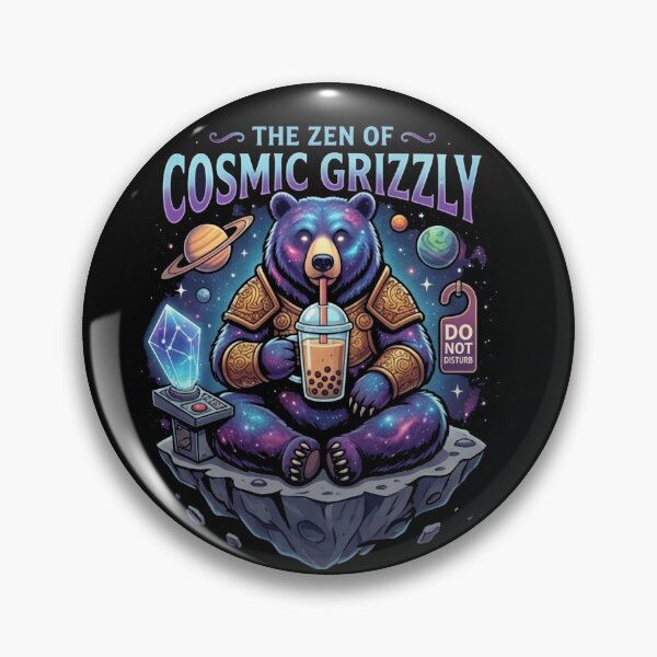 Item preview, The Zen of Cosmic Grizzly – Space Meditation designed and sold by Dogandesighn.