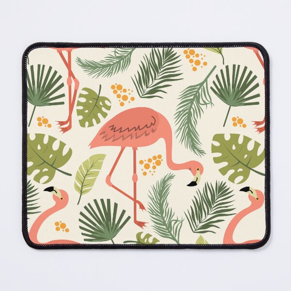 Item preview, Flamingo with tropical leaves designed and sold by SaturnO27.