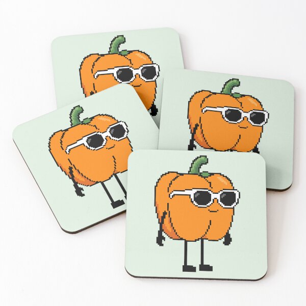 Item preview, Paprika orange Pixel designed and sold by White Rim Mates.