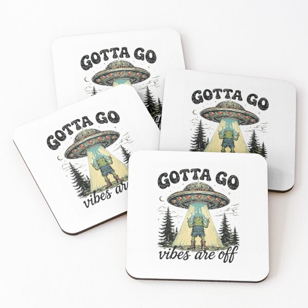 Item preview, Funny Frog UFO Abduction - Gotta Go Vibes Are Off Retro Aesthetic designed and sold by haitrieuic96.