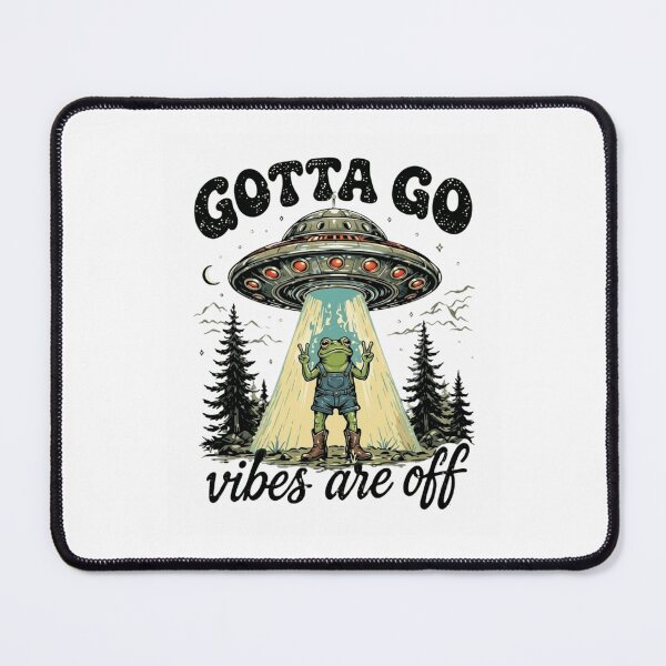 Item preview, Funny Frog UFO Abduction - Gotta Go Vibes Are Off Retro Aesthetic designed and sold by haitrieuic96.