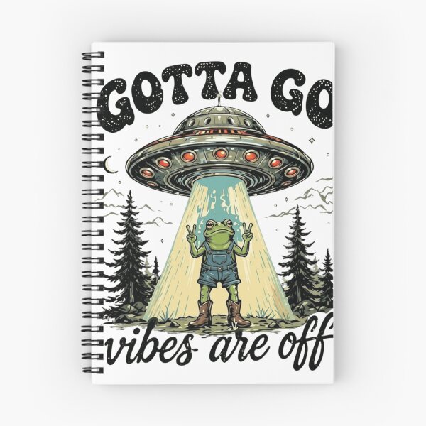 Item preview, Funny Frog UFO Abduction - Gotta Go Vibes Are Off Retro Aesthetic designed and sold by haitrieuic96.