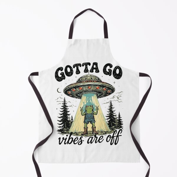 Item preview, Funny Frog UFO Abduction - Gotta Go Vibes Are Off Retro Aesthetic designed and sold by haitrieuic96.
