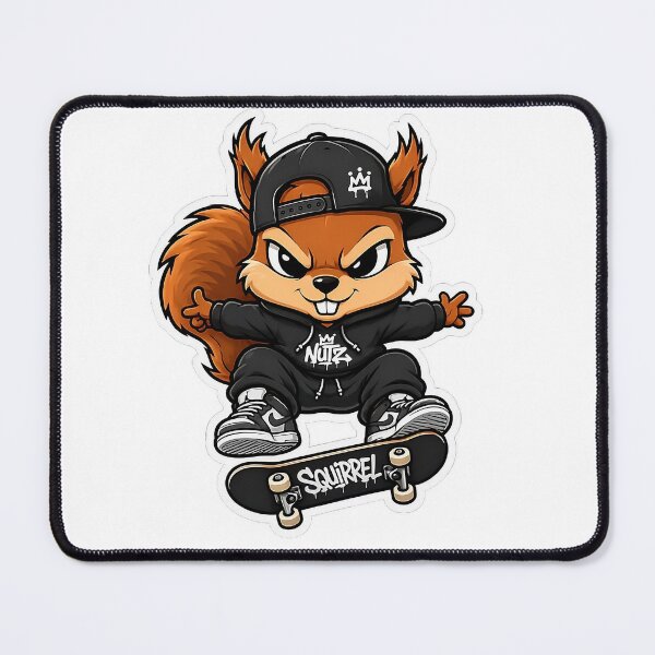Item preview, Streetwear Skate Squirrel – Cartoon Mascot Hip-Hop Skater Chibi Animal Sticker Design designed and sold by Aesthicer.