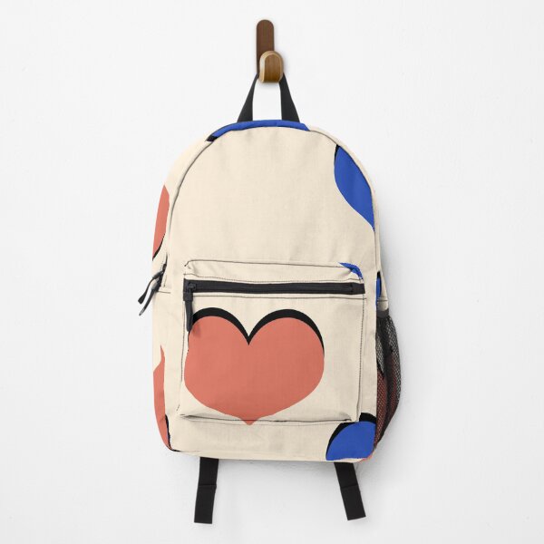 Item preview, Cerulean blue, terra cotta & antique white hearts designed and sold by Mint + Midnight.