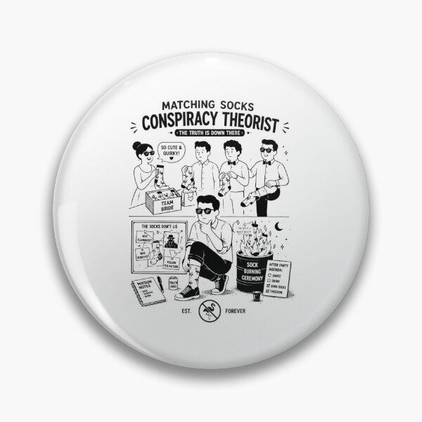 Item preview, Matching socks conspiracy theorist designed and sold by Peerless-Prime.