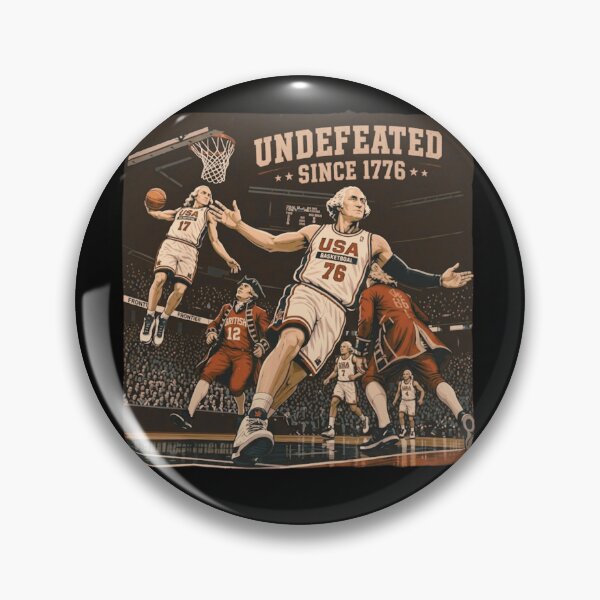 Item preview, George Washington Basketball Undefeated Since 1776 Patriotic Art designed and sold by haitrieuic96.